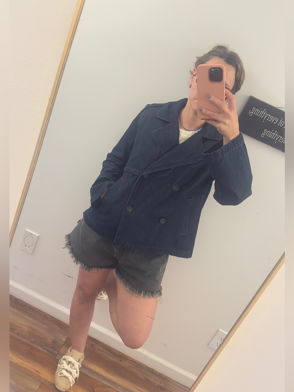 Scotch & Soda Dark Blue Double-Breasted Denim Jacket Sz M - Picture 8 of 10